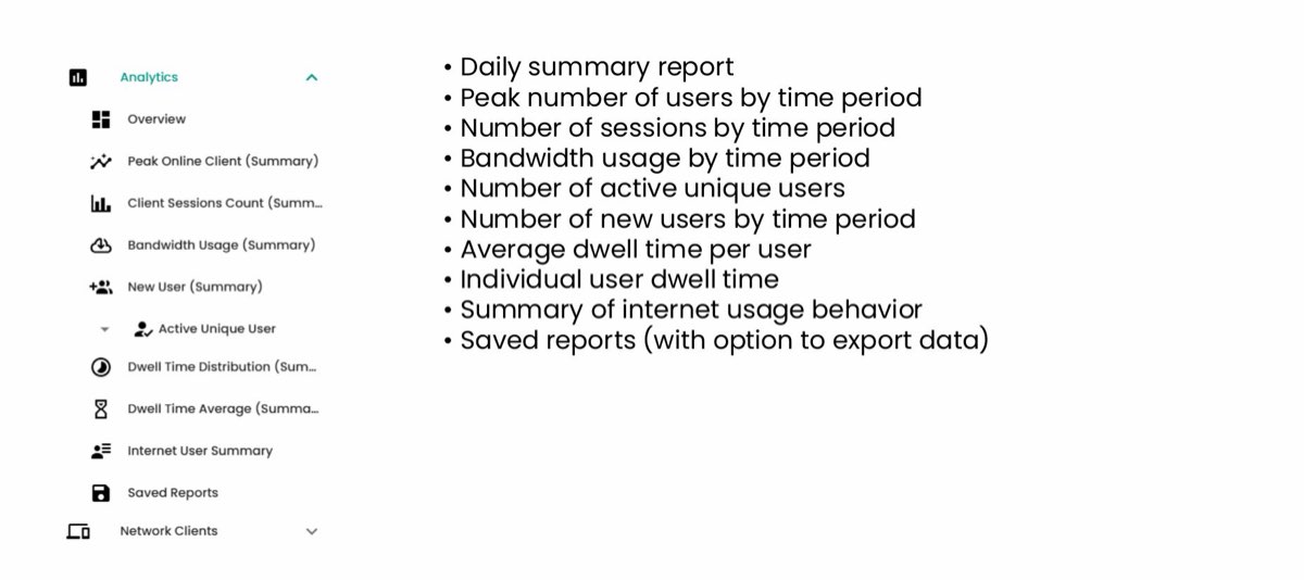 เมนู Analytics และรายการ Report