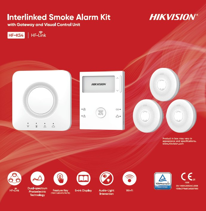 ชุด HF-KS4-WF/R: Gateway Wi-Fi จอ E-ink และตัวลูก 3 ตัว