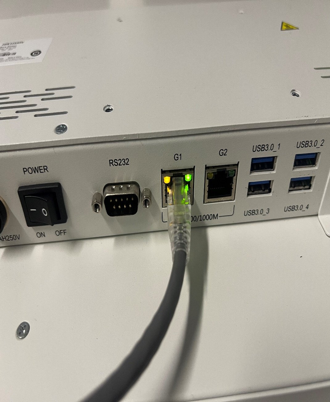 HK-TX-1400 ด้านหลัง พอร์ต LAN RS-232 RS-485 USB