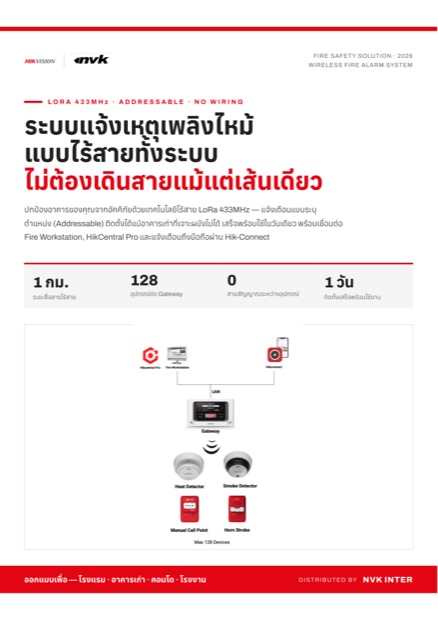 โบรชัวร์ Hikvision LoRa Wireless Fire Alarm System